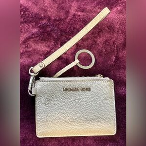 Elegant Cream Wristlet Card Holder